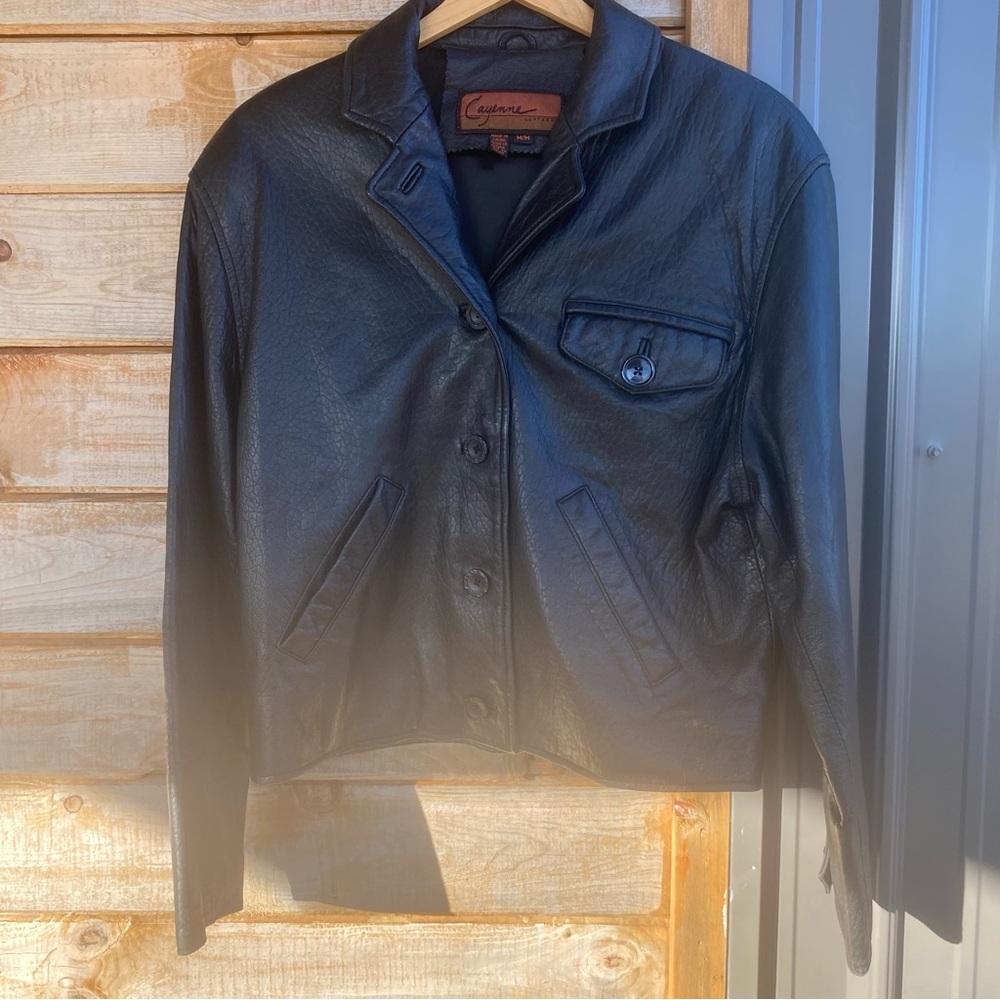 Cayenne Vintage Cropped Leather Jacket